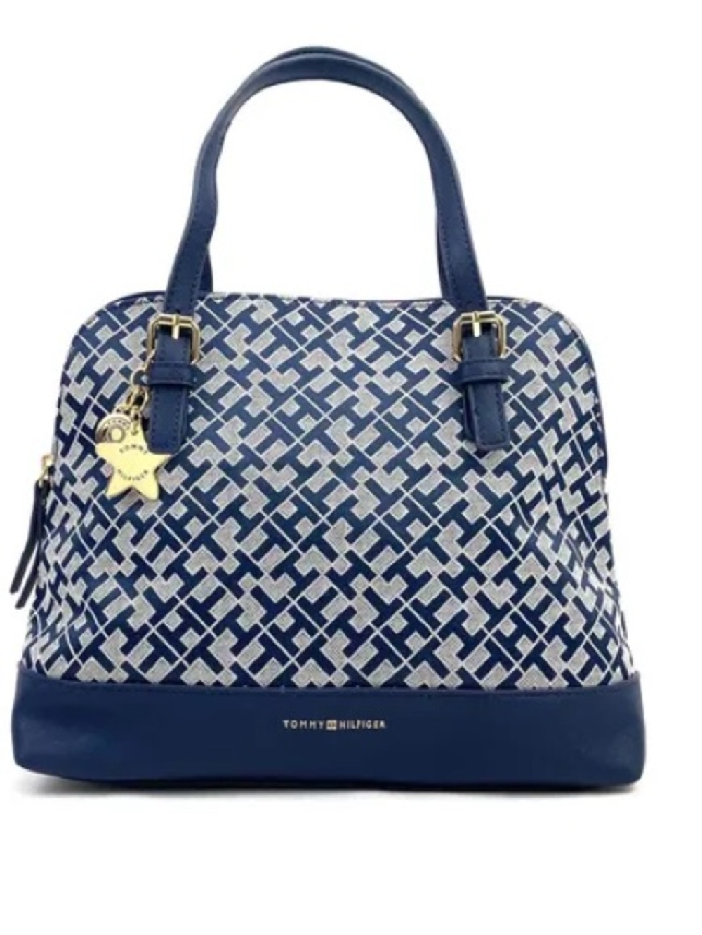 Tommy Hilfiger Blue Patterned with silver Charm hobos
